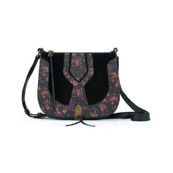 The Sak Bags The Sak Black Floral Playa Saddle Bag Nearly New Poshmark